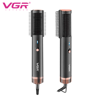 VGR V-490 2 in 1 Best Selling Hot Air Brush Professional Electric Hair Straightener Comb Power Cord Hair Dryer