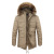 Foreign Trade Men's Winter Coat Men's Fleece-Lined Mid-Length Cotton Clothing Thickened Cotton-Padded Coat Fur Collar Warm Men's Clothing