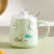 Creative Cute Embossed Hand Lying Cat Ceramic Cup Office Home with Cover Spoon Good-looking Milk Coffee Mug