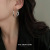 Real Gold Electroplated Silver Needle Zircon with Diamond C- Shaped Eardrop Earring Korean Style Cold Elegant Ear Studs Earrings Wholesale for Women