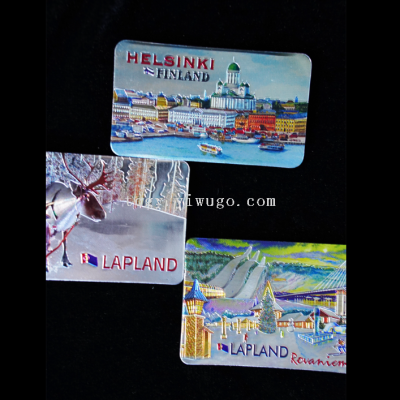 Tourist Souvenirs/Custom Decorations/Factory Direct Sales City Theme Finland Multi-Style Plastic Magnet
