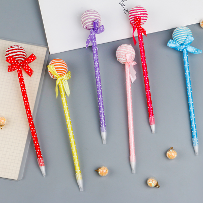 Lollipop Stationery Cartoon Gel Pen Creative Advertising Marker Gift Holiday Bow Lollipop Gel Pen