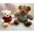 Teddy Bear Cloth Label Dressing Teddy Bear Sitting Version Embossed Velvet Bear Doll Plush Toy