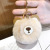 Cute Bear Fur Ball Keychain Pu Material Plush Pendant Imitation Rex Rabbit Fuzzy Ball Pendant Teddy Bear Keychain