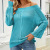 Foreign Trade Women's Clothing Spring and Summer New Hollow Sweater Foreign Trade Solid Color Loose Sexy Shoulder-Baring Sweater Women