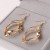 Classic Fashion Shiny Twisted Rhombus Multi-Layer Earrings Women's Geometric Hollow Wave Long Tassel Double Ring Earrings