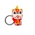 National Style Waving Cat Keychain Fashion Trend Lion's Head Waving Cat Couple Key Chain Handbag Pendant Gift