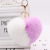 Color Matching Heart Shape Bag Pendant Peach Heart Keychain Imitation Rex Rabbit Heart-Shaped Fuzzy Ball Pendant Fur Car Key Ring