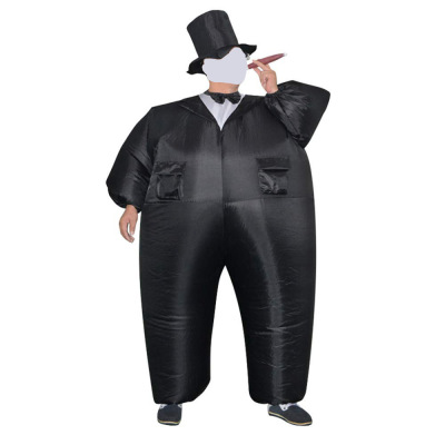 Cross-Border Amazon Groom Gentleman Inflatable Clothing Party Fun Funny Magician Fat Man Performing Costumes