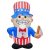 Cross-Border Amazon American Patriotic Inflatable Model 6.3ft LED Light American Independence Day Dwarf Inflation Model
