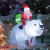 Cross-Border Christmas LED Luminous Inflation Model Shaking Head Polar Bear Santa Claus Party Decoration Props