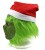 Christmas Green Fur Monster Mask Party Dr. Seuss' How the Grinch Stole Christmas Grinch Gloves God Steal Green Fur Monster Grinch Mask