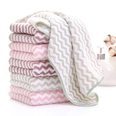 Coral Fleece Towel 35*75 Cationic Adult Absorbent Thickened Head Towel Hanging Household Absorbent Face Towel