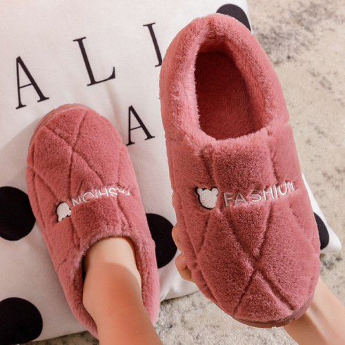 2022 new cotton slippers men‘s autumn and winter women‘s thick-soled cotton-padded shoes， thick-soled， indoor， warm， non-slip， cotton-padded shoes for home