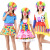 Clown Clothes Suit Adult Female Fool's Day Cute Clown Costume Male Masquerade Watch Show Funny Dress up