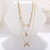 European and American Jewelry Retro Multi-Layer Five-Pointed Star Moon Pendant Necklace Female Bohemian Moon XINGX Clavicle Chain