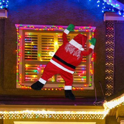 Cross-Border Amazon Christmas Decoration Grinch Santa Claus Climbing Wall Decoration Clothes Pendant Accessories Holiday Gift