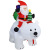 Cross-Border Christmas LED Luminous Inflation Model Shaking Head Polar Bear Santa Claus Party Decoration Props