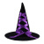 Halloween Hat Adult and Children Witch Flannel Wizard's Hat Masquerade Party Dress up Ribbon Witch Hat