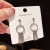 S925 Sterling Silver Needle Korean Circle Metal Rhinestone Earrings Women's Graceful Online Influencer Geometric Multi-Layer Tassel Special Earrings