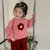 Girls' Autumn Sweatshirt 2022 Spring and Autumn New Korean Children's Clothing Western Style Fashion Casual Flower Long-Sleeved Top