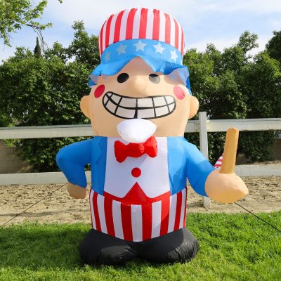 Cross-Border Amazon American Patriotic Inflatable Model 6.3ft LED Light American Independence Day Dwarf Inflation Model