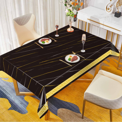 Tablecloth, New High-End Elegant Top-Grade Tablecloth, Waterproof and Oil-Proof, Easy to Scrub PVC Tablecloth