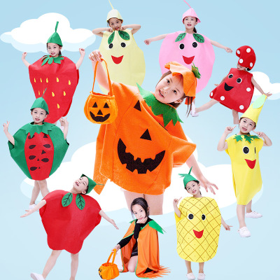 Children's Day Fruit Clothing Vegetable Kindergarten Performance Fashion Show Halloween Pumpkin Stage Costume