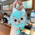 Cute Plush Owl Creative Cute Cartoon Key Button Car Shape School Bag Versatile Pendant Fashion Gift Wholesale