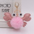 Cute Fur Ball Crab Keychain Cartoon Plush Doll Clothing Bag Ornaments Luggage Little Doll Pendant