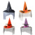 Halloween Hat Ghost Festival Adult and Children Wizard's Hat Fancy Dress Ball Props Rose Mesh Female Witch Hat
