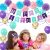 Mermaid Birthday Party Supplies Party Decoration Set Happy Birthday Banner Balloon Paper Flower Ball Spiral Charm