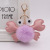 Cute Fur Ball Crab Keychain Cartoon Plush Doll Clothing Bag Ornaments Luggage Little Doll Pendant