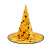 Halloween Witch Hat Masquerade Party Performance Dress up Props Bat Print Witch Wizard Hat