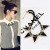 Japanese and Korean Fashion Punk Trendy Black Triangle Geometric Necklace Women's Exaggerating Short Clavicle Chain European and American Jewelry Accessories