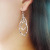 Classic Fashion Shiny Twisted Rhombus Multi-Layer Earrings Women's Geometric Hollow Wave Long Tassel Double Ring Earrings