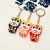 National Style Waving Cat Keychain Fashion Trend Lion's Head Waving Cat Couple Key Chain Handbag Pendant Gift