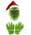 Christmas Green Fur Monster Mask Party Dr. Seuss' How the Grinch Stole Christmas Grinch Gloves God Steal Green Fur Monster Grinch Mask