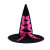 Halloween Hat Adult and Children Witch Flannel Wizard's Hat Masquerade Party Dress up Ribbon Witch Hat