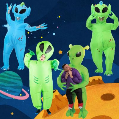 Halloween Alien Inflatable Clothing Bar Party Funny Play Cartoon Walking Doll Watch Show Props Clothing