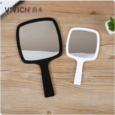 Logo Fashion Makeup Mirror Hairdressing Mirror Portable Hand-Hold Mirror Tattoo Embroidery Simple Exquisite Small Mirror