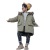 Boys' Fleece-Lined Thickened Parka Children's Handsome down Cotton-Padded Jacket 2022 Winter New Children's Foreign Trade Children's Wear Fashion