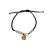 Opal Gold Fu Character Red Rope Black Rope Woven Lucky Bracelet Female Special-Interest Design Light Luxury All-Match Jewelry Carrying Strap