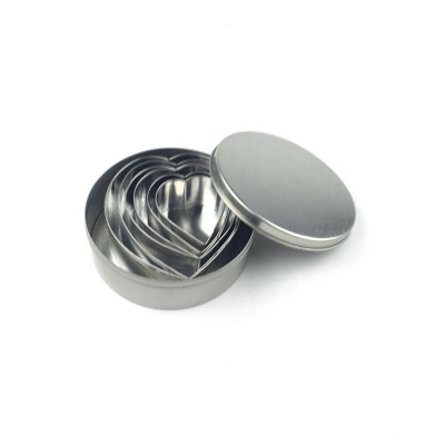 Hz528 Stainless Steel Biscuit Mold Heart-Shaped Cake Mold 6-Piece Cookie Cutter Baking Utensils