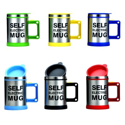 400ml Battery Stainless Steel Coffee Stirring Cup Electric Stirring Cup Advertising Gift Cup Milk Mug