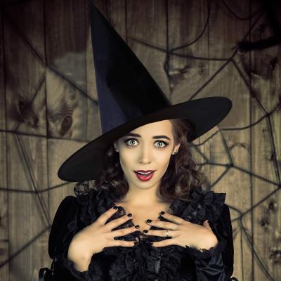 Halloween Black Witch Hat Polyester Harry Potter Wizard Hat Halloween Party Witch Hat