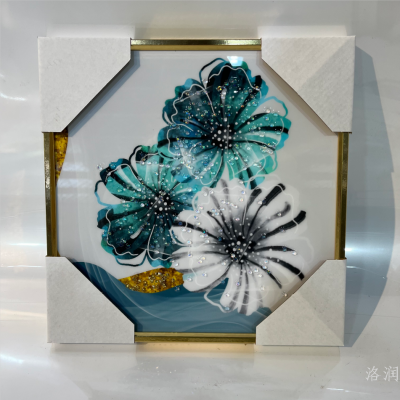 Crystal Porcelain Painting Diamond Crystal Porcelain Flower Bright Crystal Painting Crystal Porcelain Painting Crystal Porcelain Calligraphy Painting Abstract Crystal Porcelain Decorative Painting Decorative Calligraphy and Painting