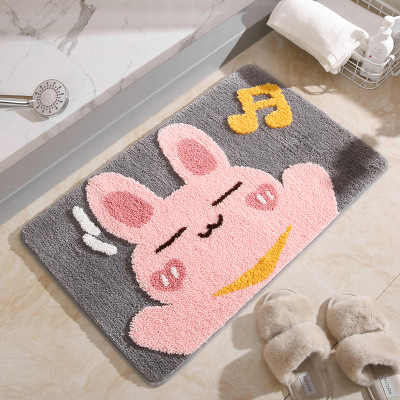 Cross-Border Cute Cartoon Floor Mat Entrance Living Room Carpet Bathroom Non-Slip Mat Bathroom Step Mat Absorbent Kitchen Mat