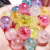 14mm Acrylic Straight Hole round Beads Bubble AB Colorful Colorful Beads Diy Key Beaded Mobile Phone Accessory Pendant
