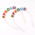 European and American Proud Pride Letter Headband Proud Dripping Rainbow Hairband Decoration Party Gathering Stylish Hair Accessories